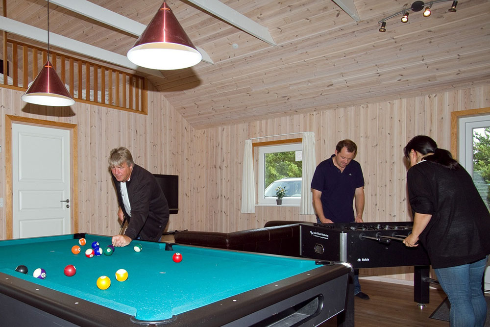De aktive kan dystes mod hinanden i både billard, bordtennis, fodboldspil og dart