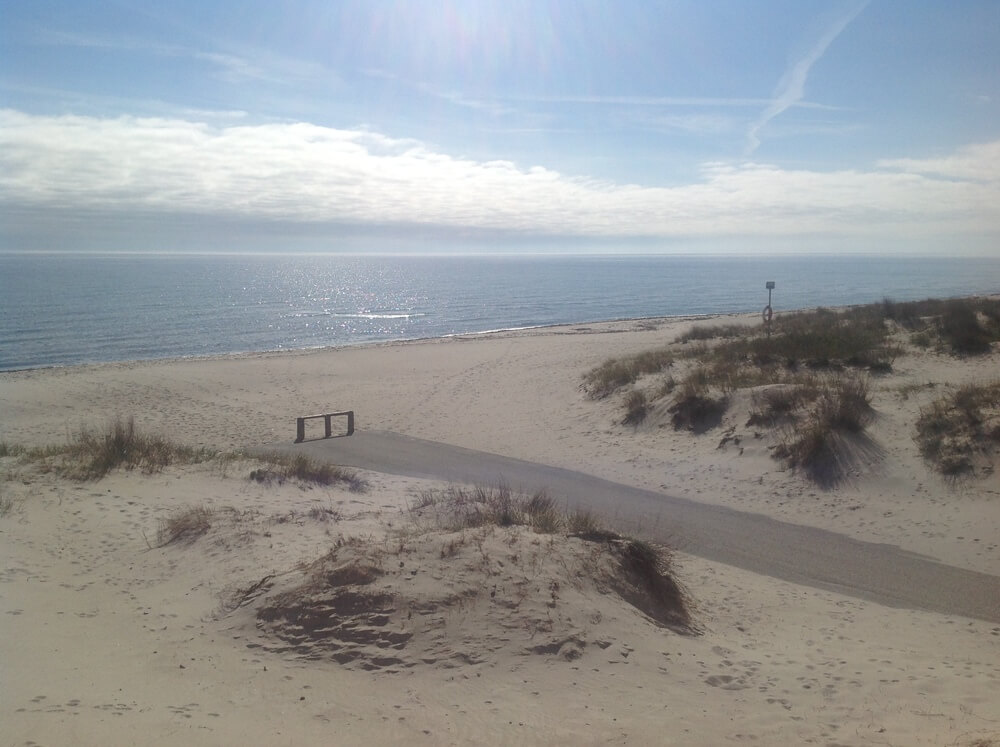 Den dejlige strand nær luksushus 305 ved Lolland/Falster/Møn.