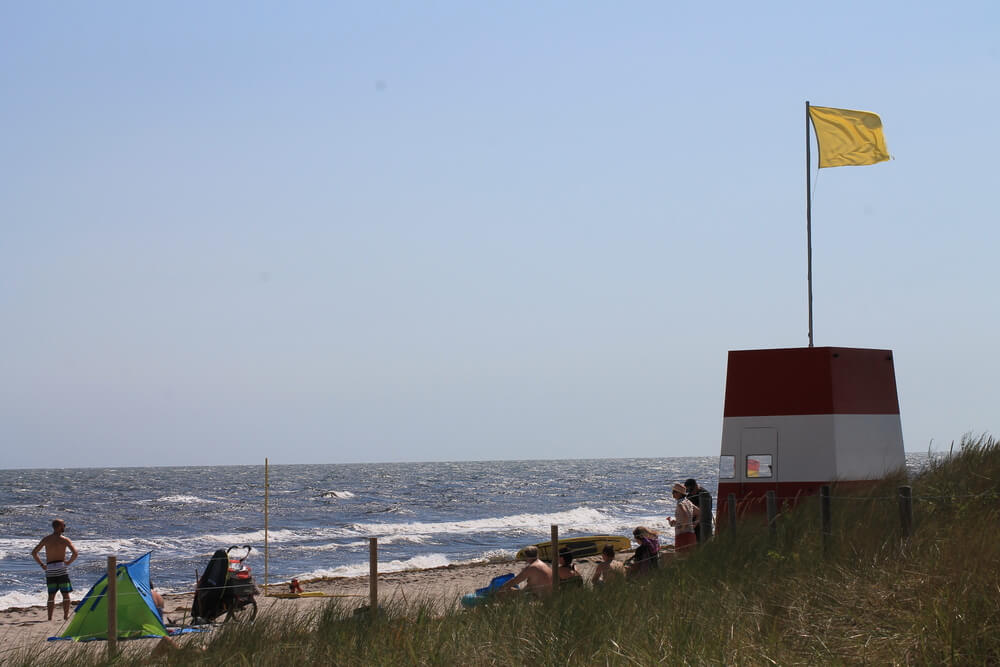 Stranden nær luksushus nr. 305.